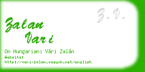 zalan vari business card